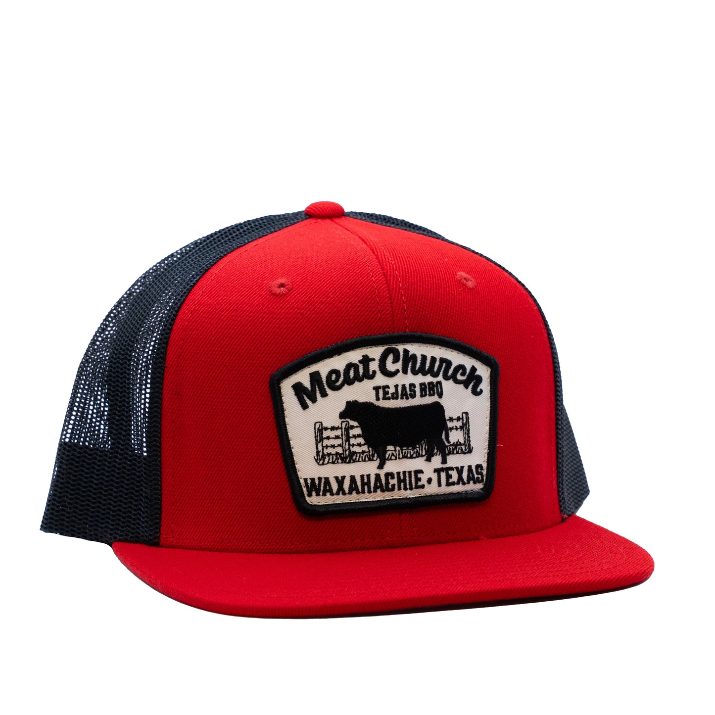 tejas-bbq-patch-hat-red-black-l1 RedMCwCowFlatBill.jpg